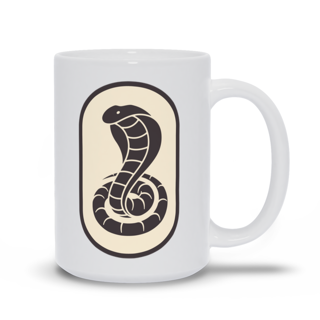 Animal Coffee Mug - King Cobra With Hood Exposed Coffee Mug