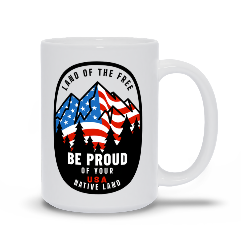 Patriotic Coffee Mug - Land Of the Free Coffee Mug