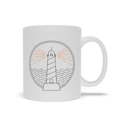 Outdoor Coffee Mug - Lighthouse Shining Light Coffee Mug