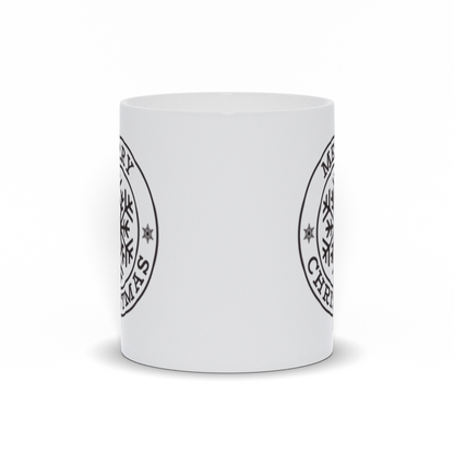 Holiday Coffee Mug - Merry Christmas Snowflake Coffee Mug