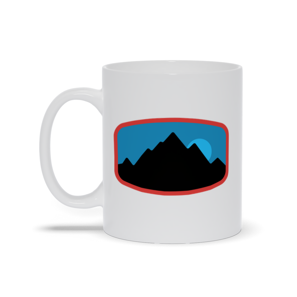 Mountain Coffee Mug- Dark Mountain Landscape with Moonlit Sky Coffee Mug