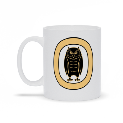 Animal Coffee Mug - Owl in a border coffee mug