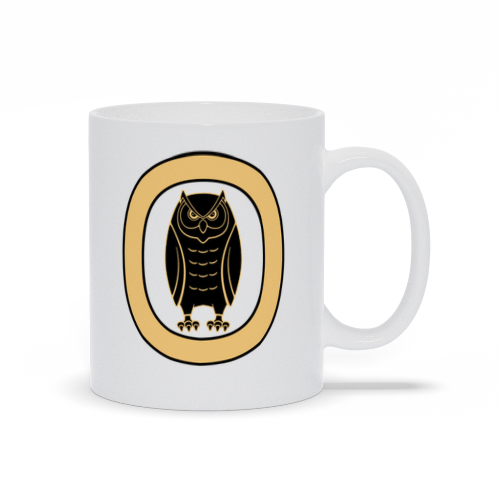 Animal Coffee Mug - Owl in a border coffee mug