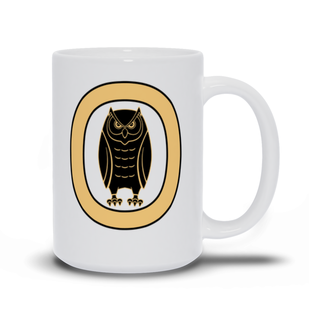 Animal Coffee Mug - Owl in a border coffee mug