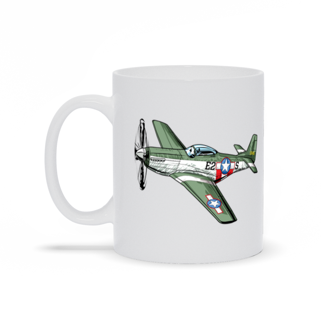 Military Coffee Mug - American P51 FIghter Plane Cofee Mug