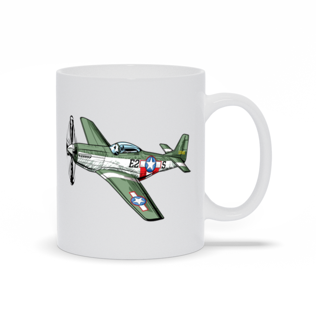 Military Coffee Mug - American P51 FIghter Plane Cofee Mug