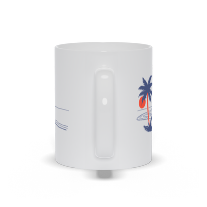 Palm Tree Coffee Mug - Palm Tree on the Beach Coffee Mug