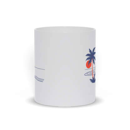 Palm Tree Coffee Mug - Palm Tree on the Beach Coffee Mug