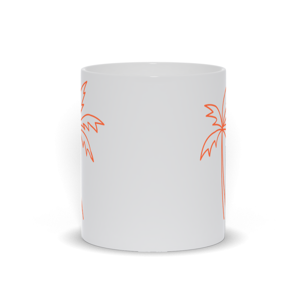 Palm Tree Coffee Mug - Line Art Drawing Palm Tree Coffee Mug