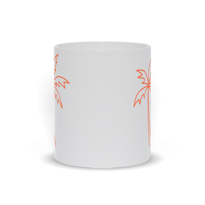 Palm Tree Coffee Mug - Line Art Drawing Palm Tree Coffee Mug