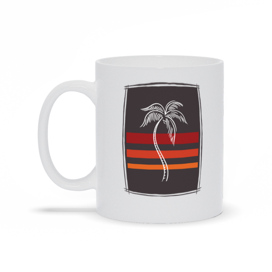 Palm Tree Coffee Mug - Palm Tree Line Art Coffee Mug