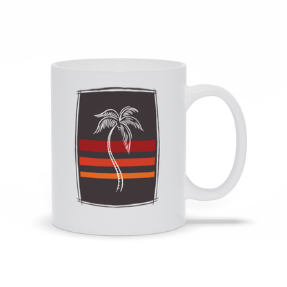 Palm Tree Coffee Mug - Palm Tree Line Art Coffee Mug