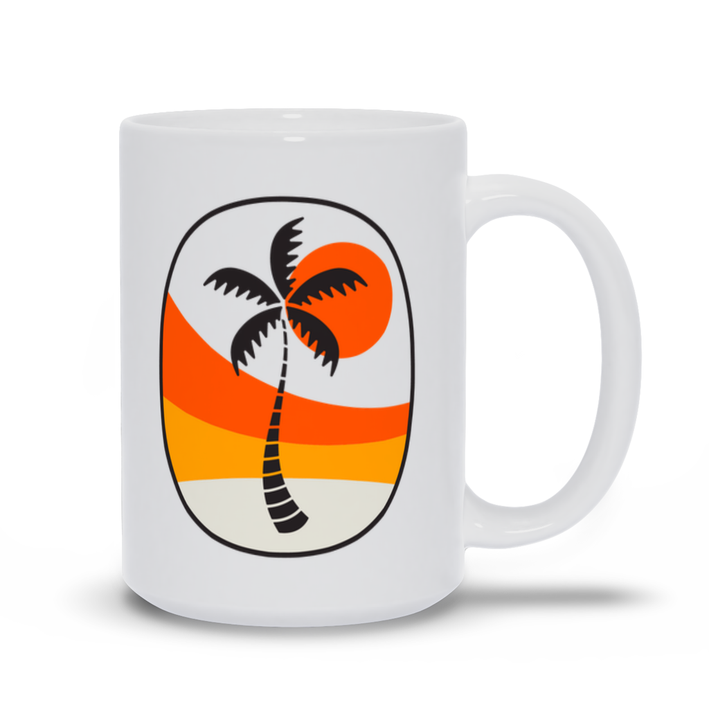 Palm Tree Coffee Mug - Swaying Palm Tree in Sun Coffee Mug