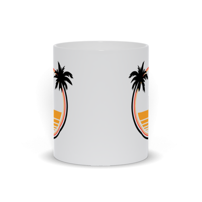 Palm Tree Coffee Mug - Two Palm Trees Over Water Coffee Mug