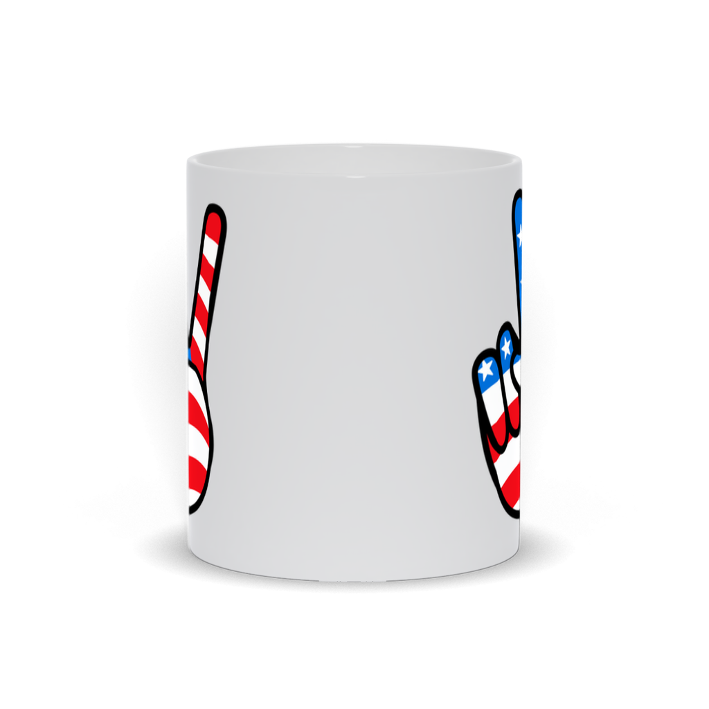Political Coffee Mug - Peace Sign With American Flag Coffee Mug