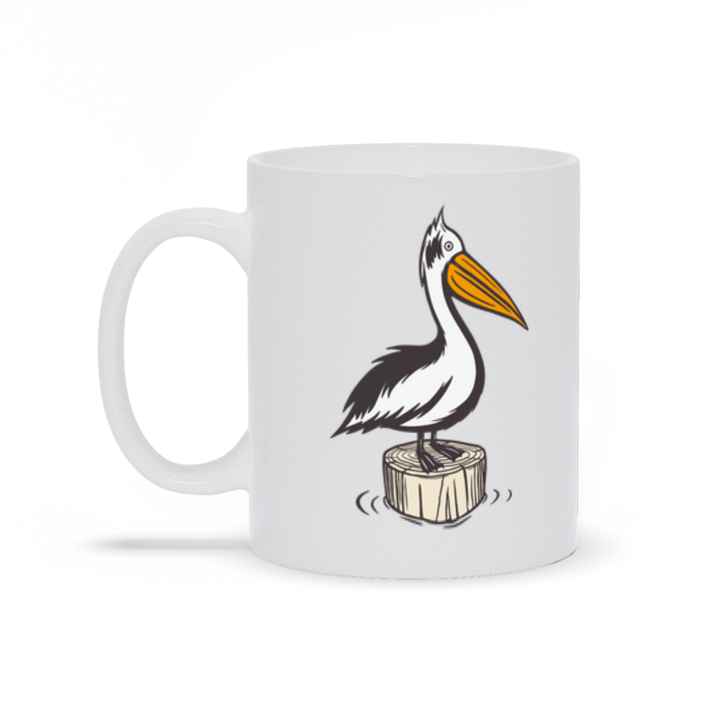 Animal Coffee Mug - Pelican on Pier Piling Coffee Mug