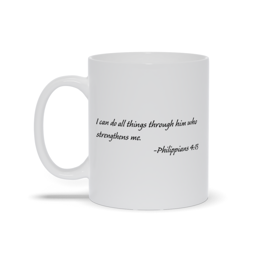 Bible Verse Coffee Mug - Philippians 4:13 Bible Verse Coffee Mug