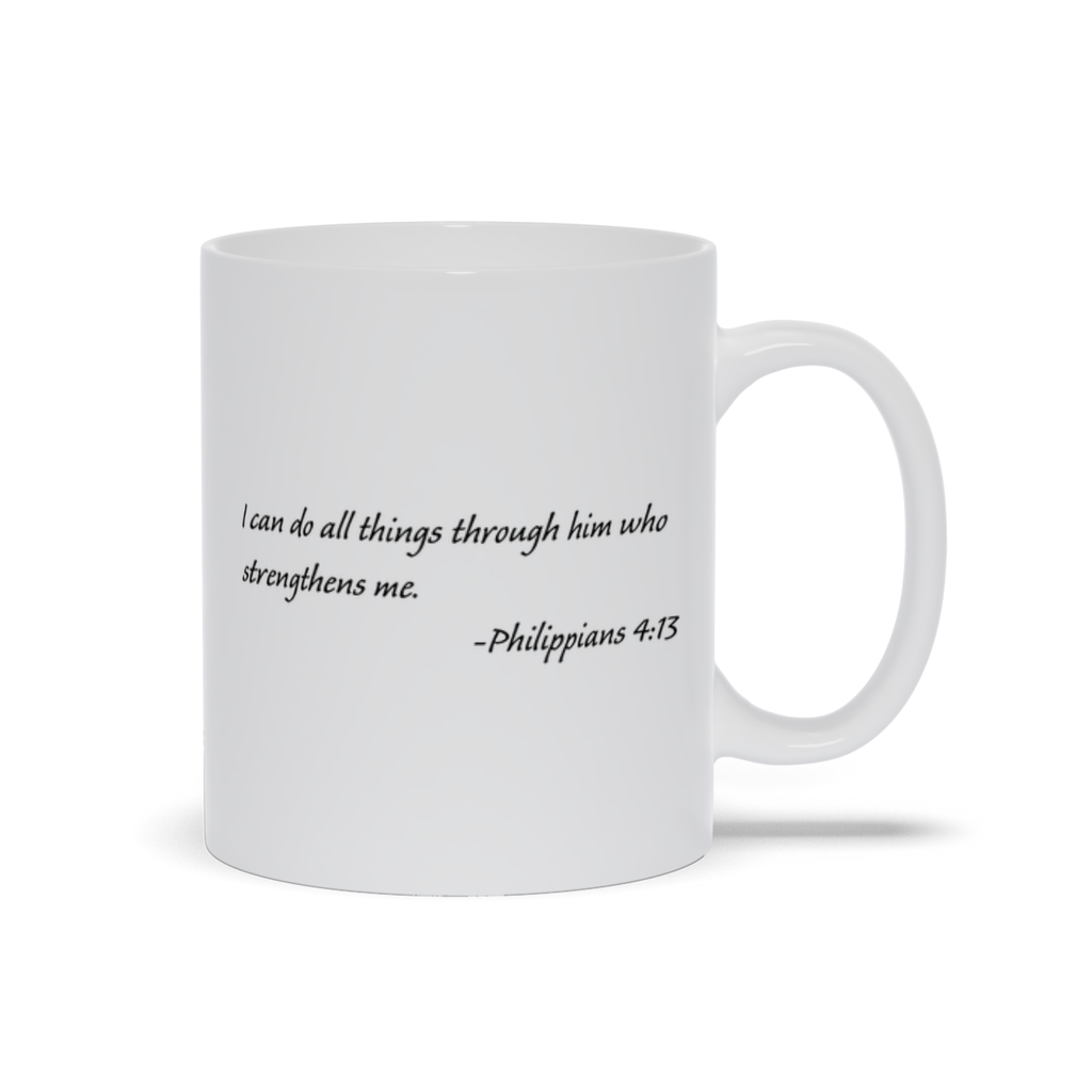 Bible Verse Coffee Mug - Philippians 4:13 Bible Verse Coffee Mug