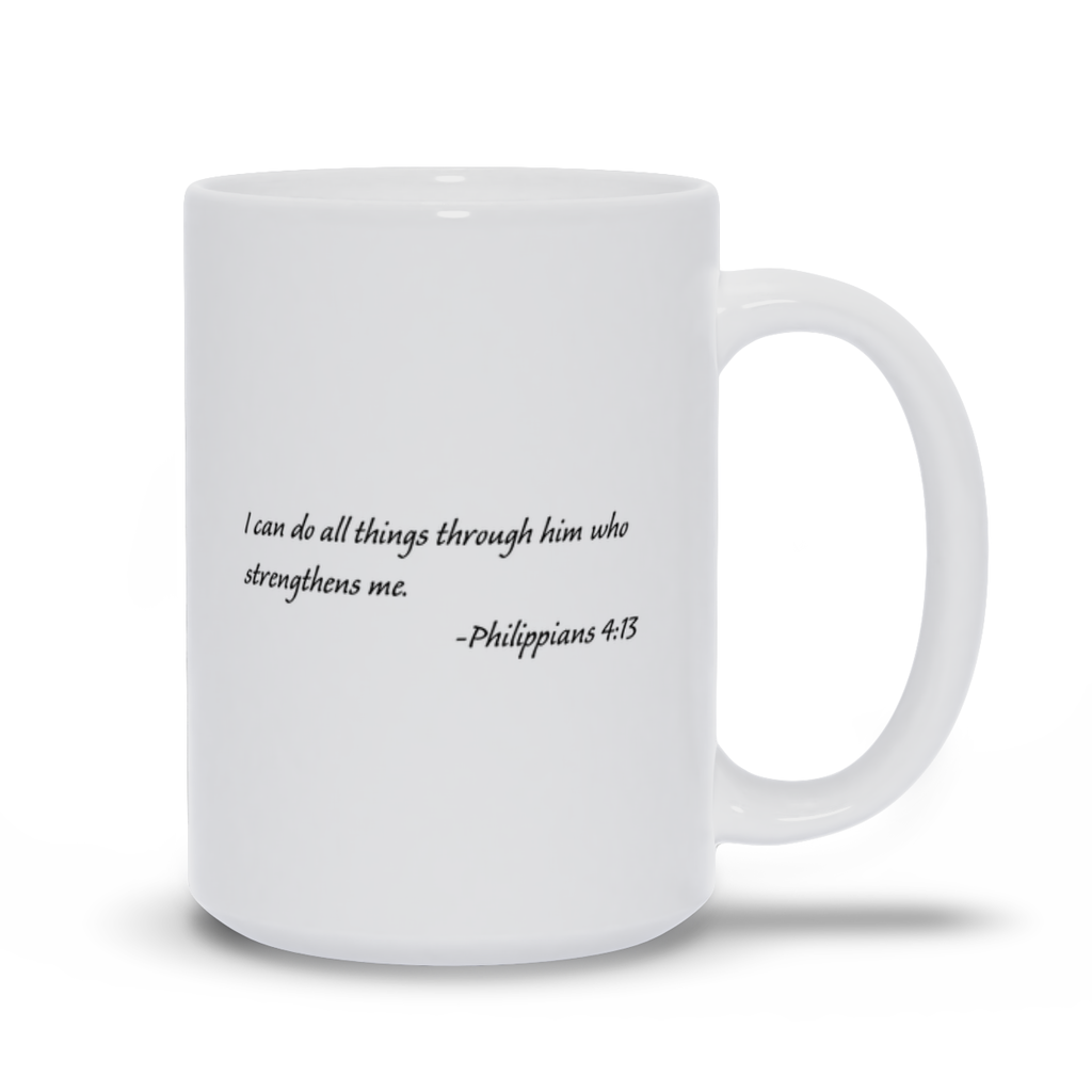 Bible Verse Coffee Mug - Philippians 4:13 Bible Verse Coffee Mug