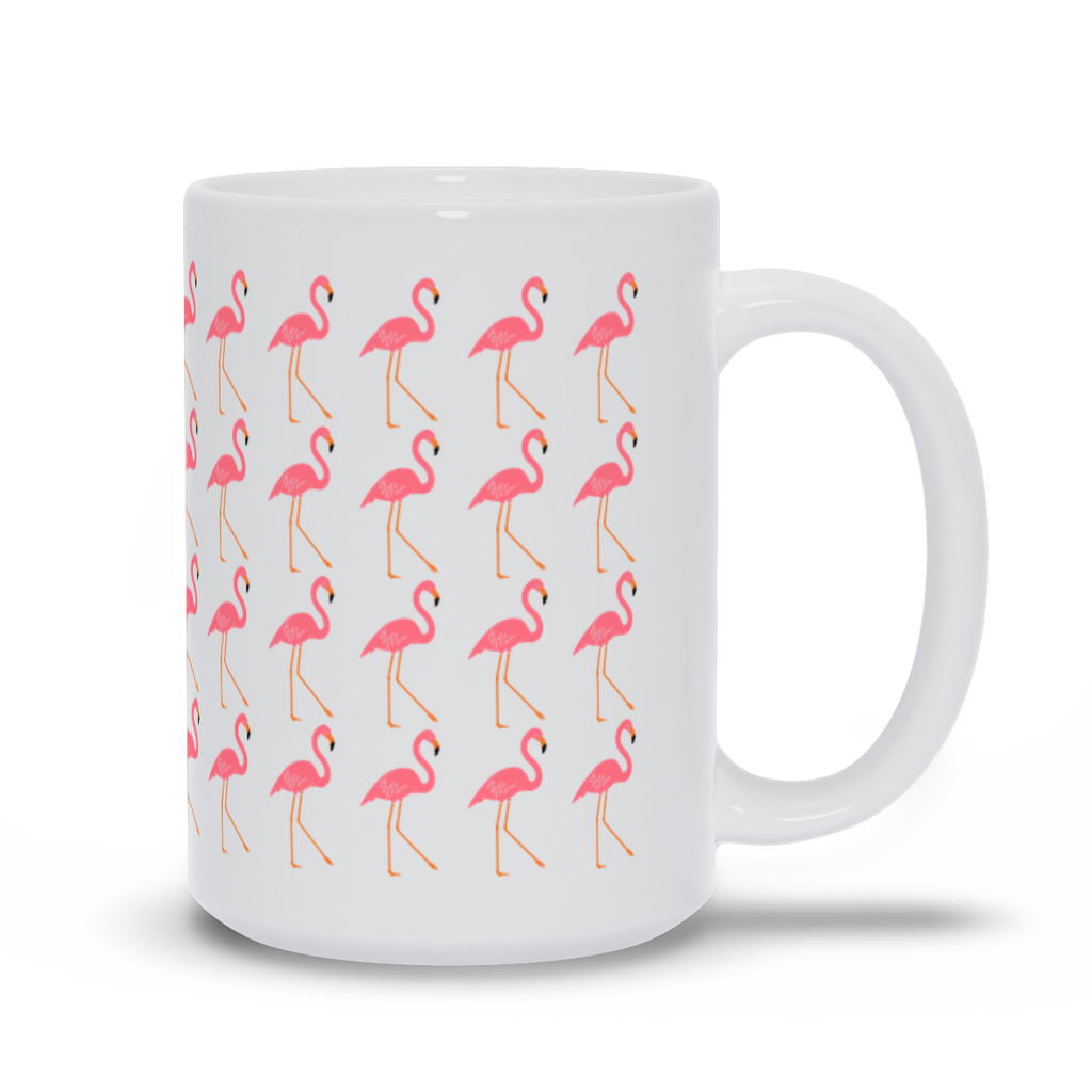 Animal Coffee Mug - Pink Flamingo Flock Coffee Mug