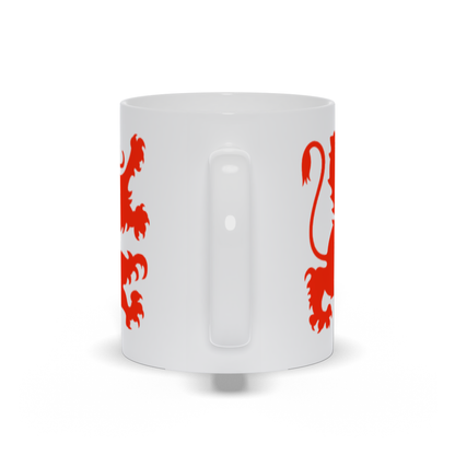 Animal Coffee Mug - Red Rampant Walking Lion Coffee Mug