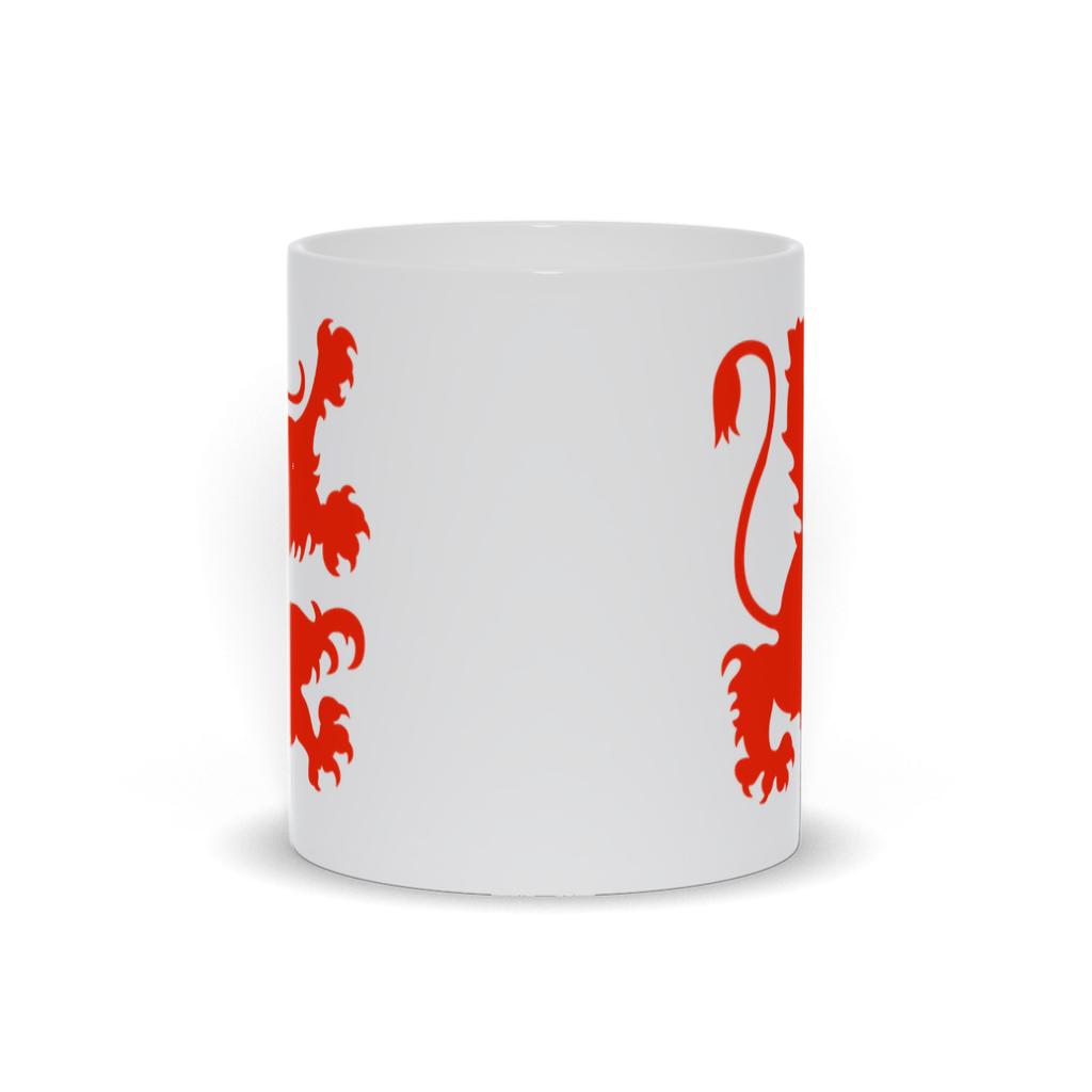 Animal Coffee Mug - Red Rampant Walking Lion Coffee Mug