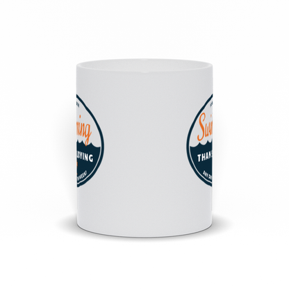 Sports Coffee Mugs - I'd Rather Be Swimming Than Studying Coffee Mug