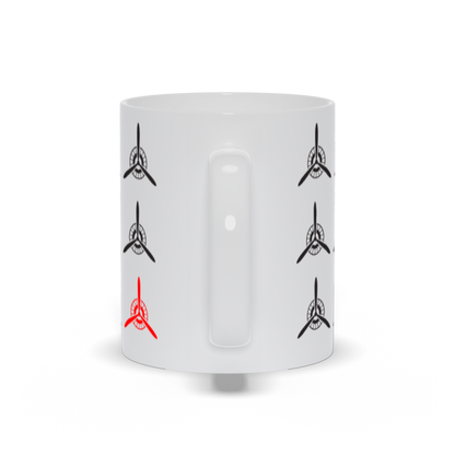 Airplane Coffee Mug - Group of Vintage Propellers on a coffee mug