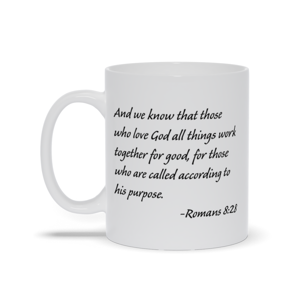 Bible Verse Coffee Mug - Romans 8:28 Bible Verse Coffee Mug