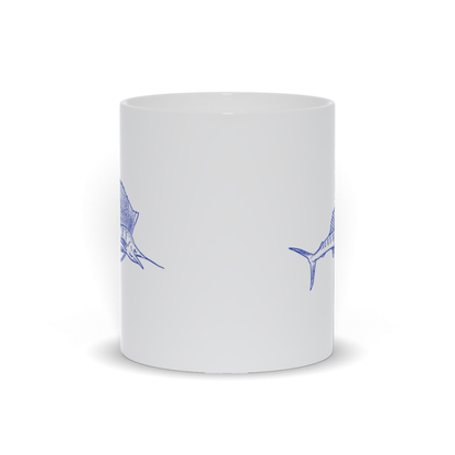 Animal Coffee Mug - Sailfish (Swordfish) drawing coffee mug