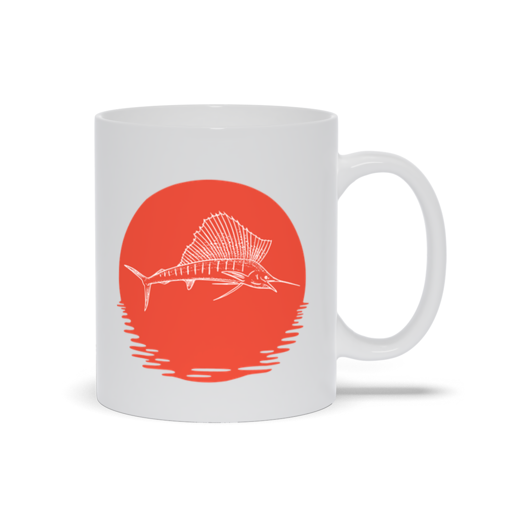 Animal Coffee Mug - Sailfish Jumping Over Water Coffee Mug