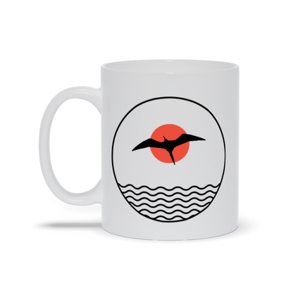 Animal Coffee Mug - Seabird flying over water coffee mug