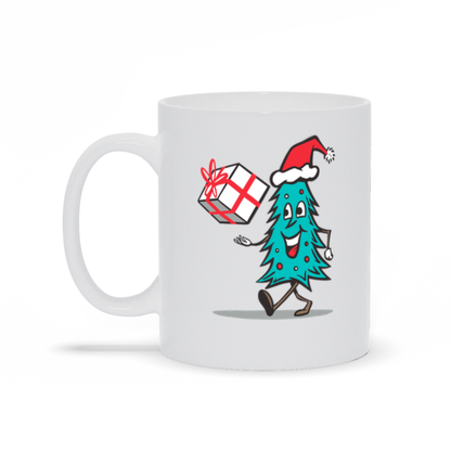 Holiday Coffee Mug - Smiling Christmas Tree Coffee Mug