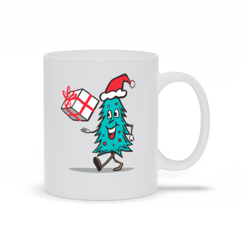 Holiday Coffee Mug - Smiling Christmas Tree Coffee Mug