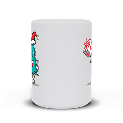 Holiday Coffee Mug - Smiling Christmas Tree Coffee Mug