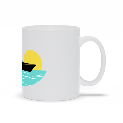 Boat Coffee Mugs - Sport Fishing Boat on the Water Coffee Mug