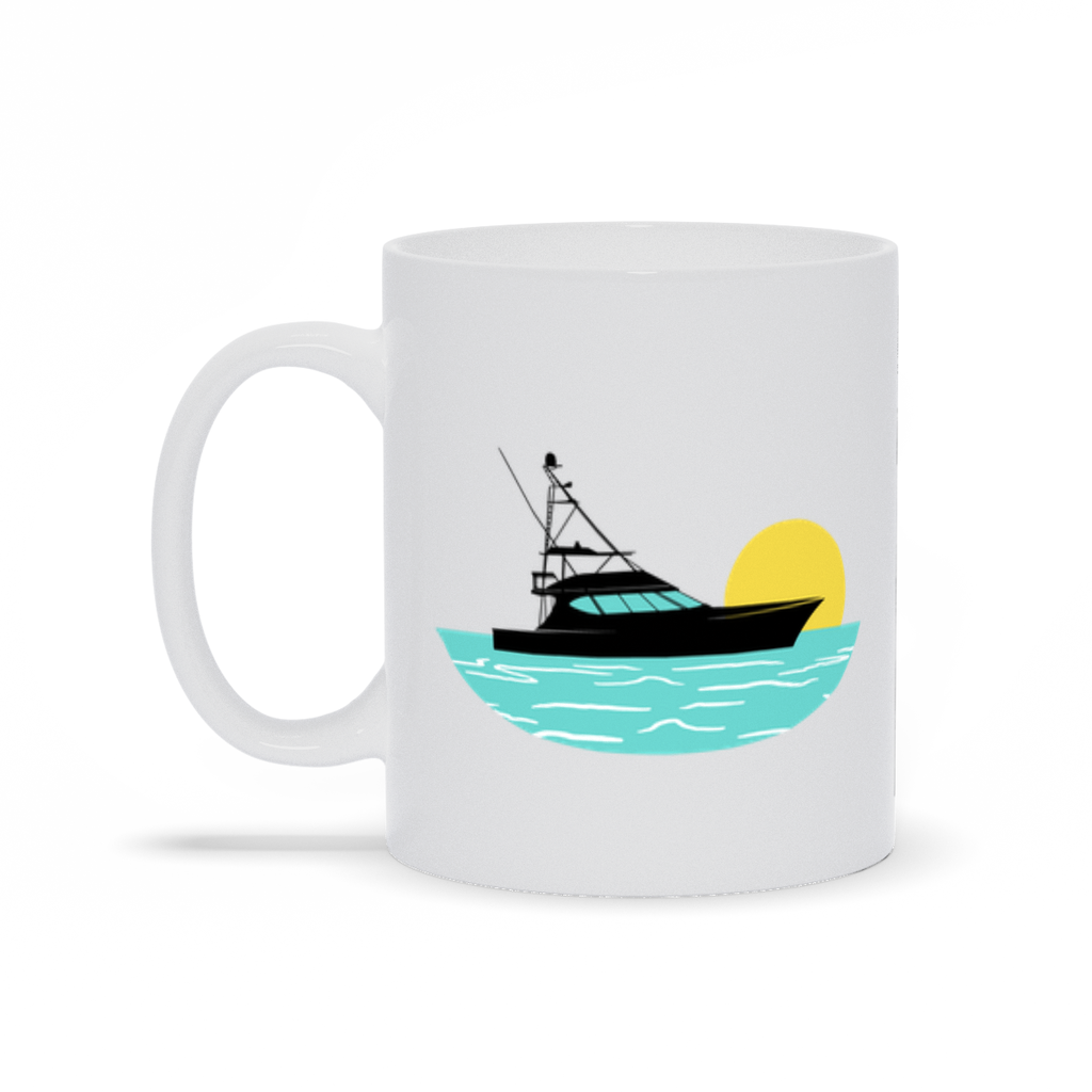 Boat Coffee Mug - Sport Fishing Boat Coffee Mug