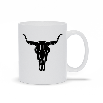 Animal Coffee Mug - Steer Skull printed on coffee mug