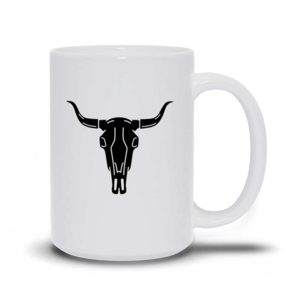 Animal Coffee Mug - Steer Skull printed on coffee mug