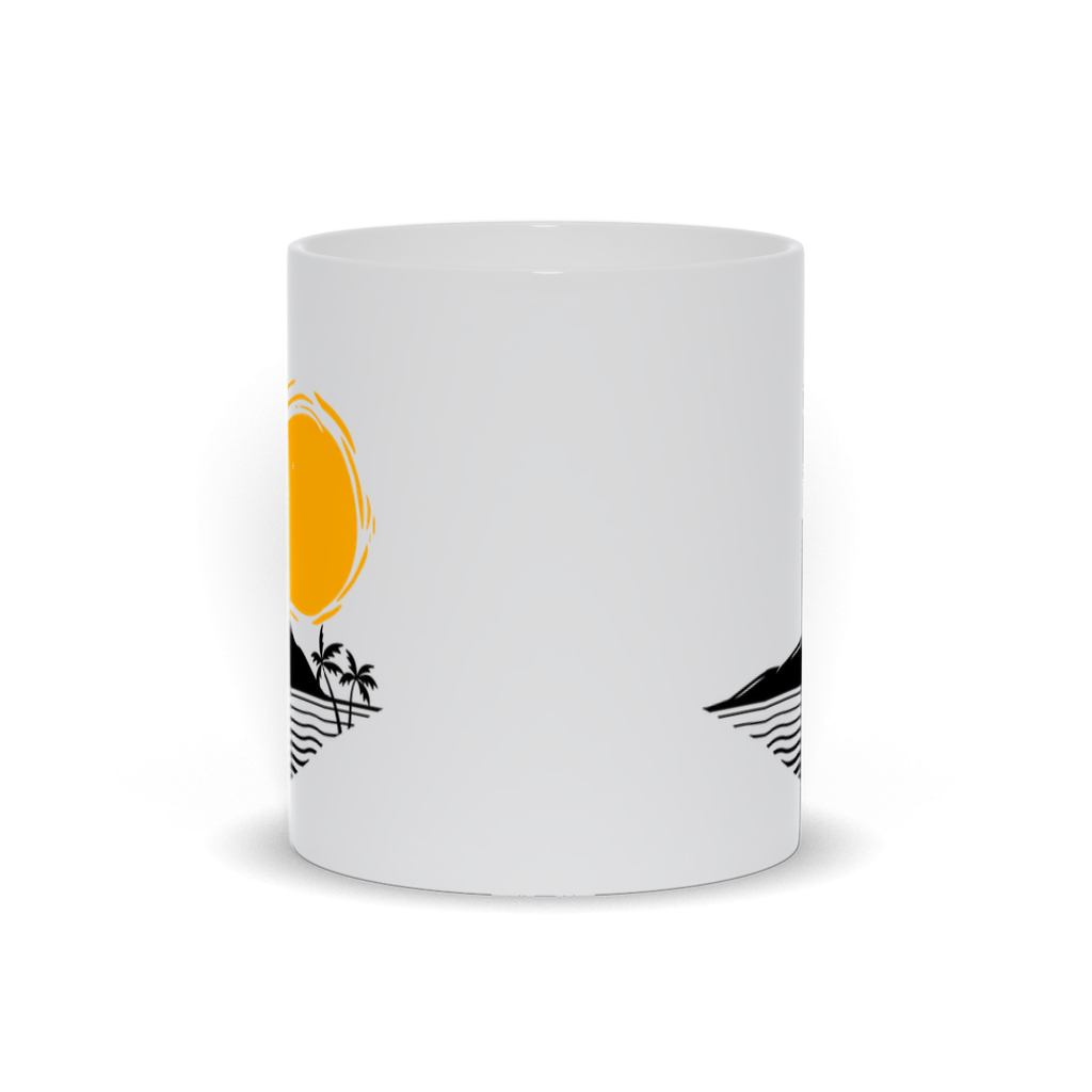 Ocean Coffee Mug - Sun Over Island and Ocean Coffee Mug