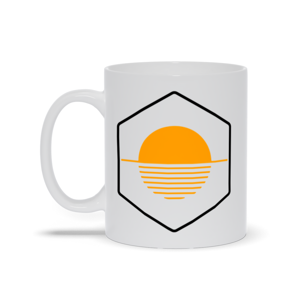 Ocean Coffee Mug - Sun Setting Over Ocean with Reflection Coffee Mug