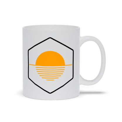 Ocean Coffee Mug - Sun Setting Over Ocean with Reflection Coffee Mug