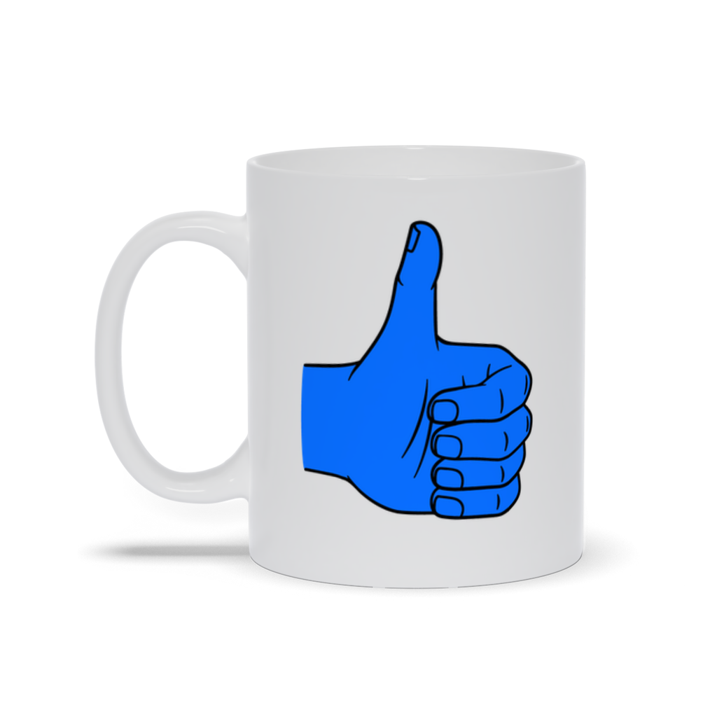 Thumbs Up Coffee Mug - Thumbs Up Symbol in blue