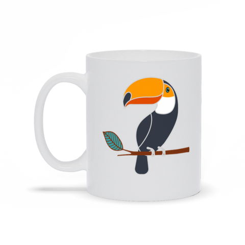 Animal Coffee Mug - Toucan sitting on a branch coffee mug