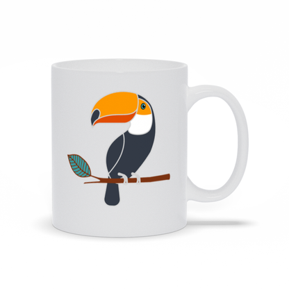 Animal Coffee Mug - Toucan sitting on a branch coffee mug