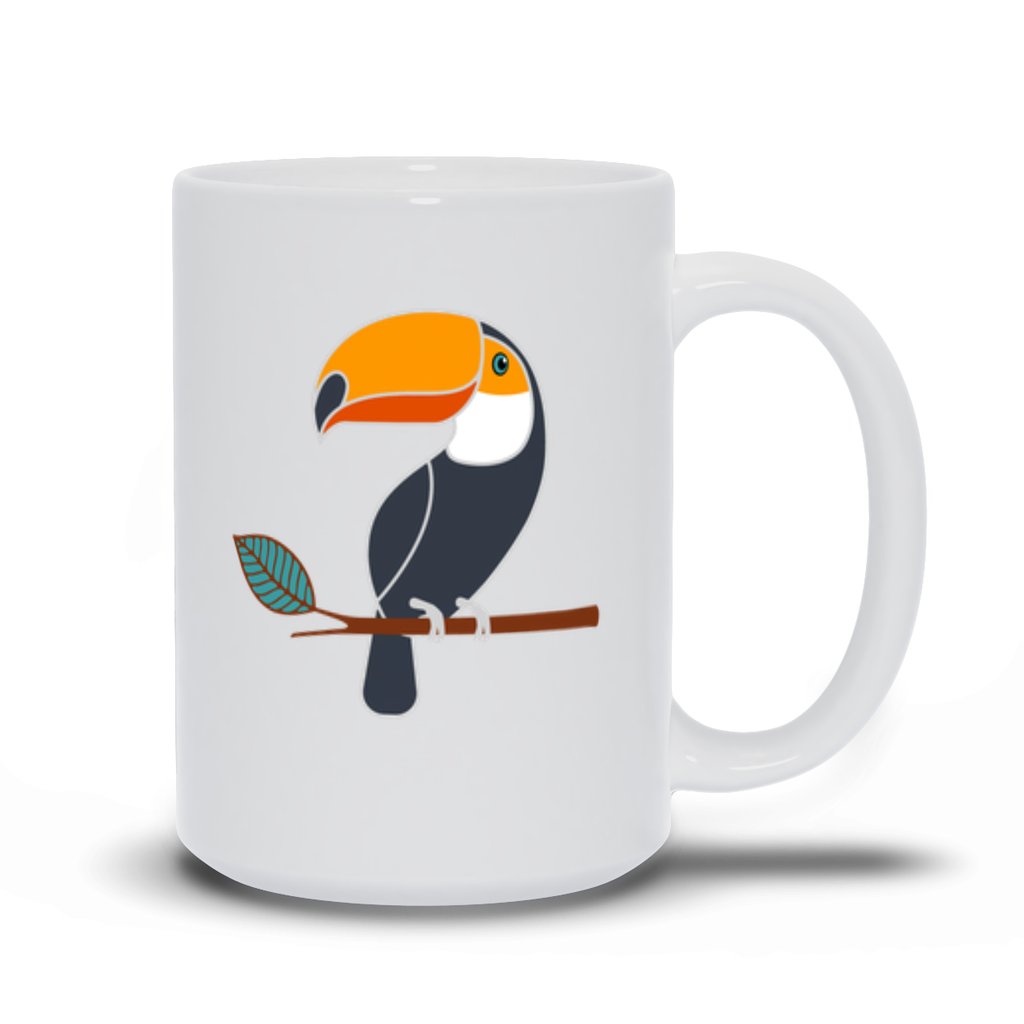 Animal Coffee Mug - Toucan sitting on a branch coffee mug