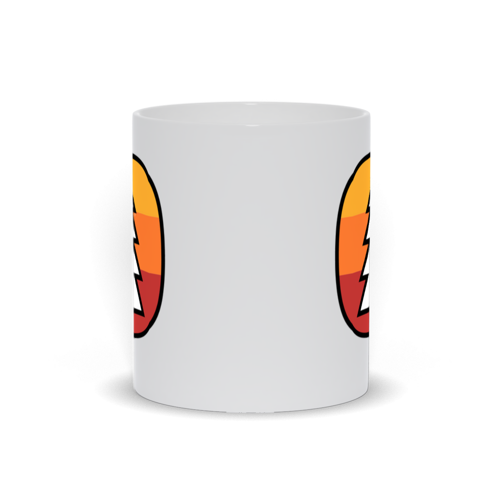 Tree Coffee Mug - White Tree in front of sunset coffee mug