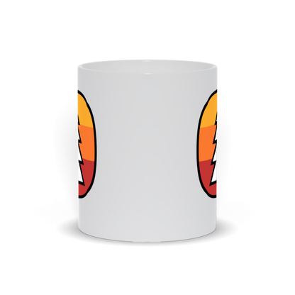 Tree Coffee Mug - White Tree in front of sunset coffee mug