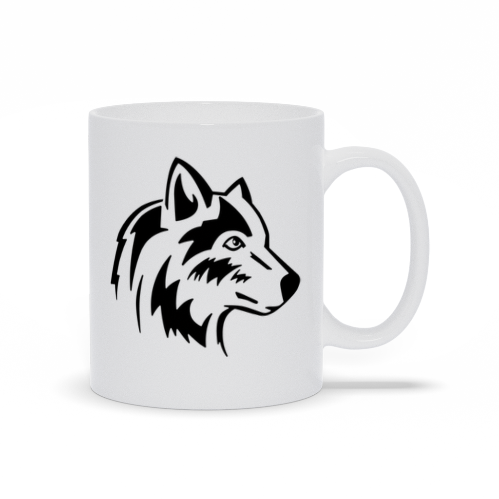 Animal Coffee Mug - Wolf Head on a coffee mug