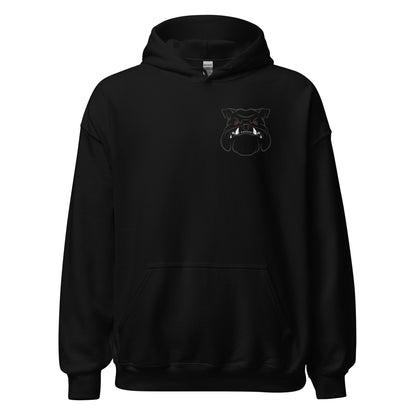 Angry Bulldog Gildan Hoodie Black Front